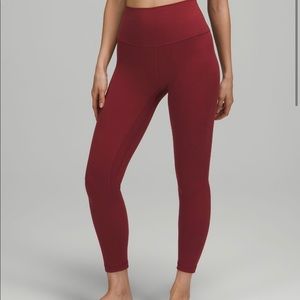 Lululemon size 0 allign leggings dark red mulled wine right athletic pants